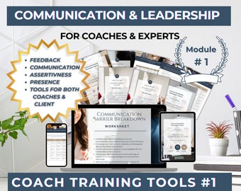 Coaching Cheat Sheets Pack, Tools for Coaches, Client Coaching Resources, Business Coach Materials,Feedback,Communication,Assertivness