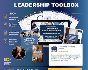 Leadership Development Coaching Bundle | 200+ Canva Templates for Coaches  Digital Download