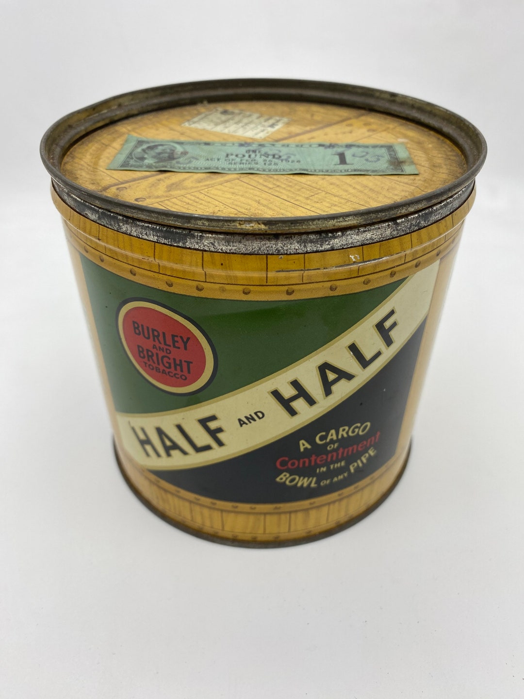 Half and Half Tobacco Tin 1 LB Etsy