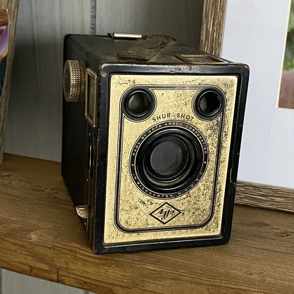 AGFA ANSCO Shur Shot Model B-2 Camera Vintage Camera Antique Camera Hand Held Camera Decorative Shelf Camera Box Camera