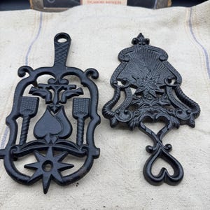 Wilton Starburst Heart Trivet Cast Iron Trivet Wilton Products Company Vintage Trivet Antique Trivet Decorative Design Historical Cast