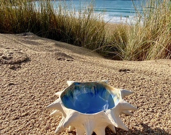 Spiky Sea Urchin Inspired Bowl handmade in Cornwall, UK