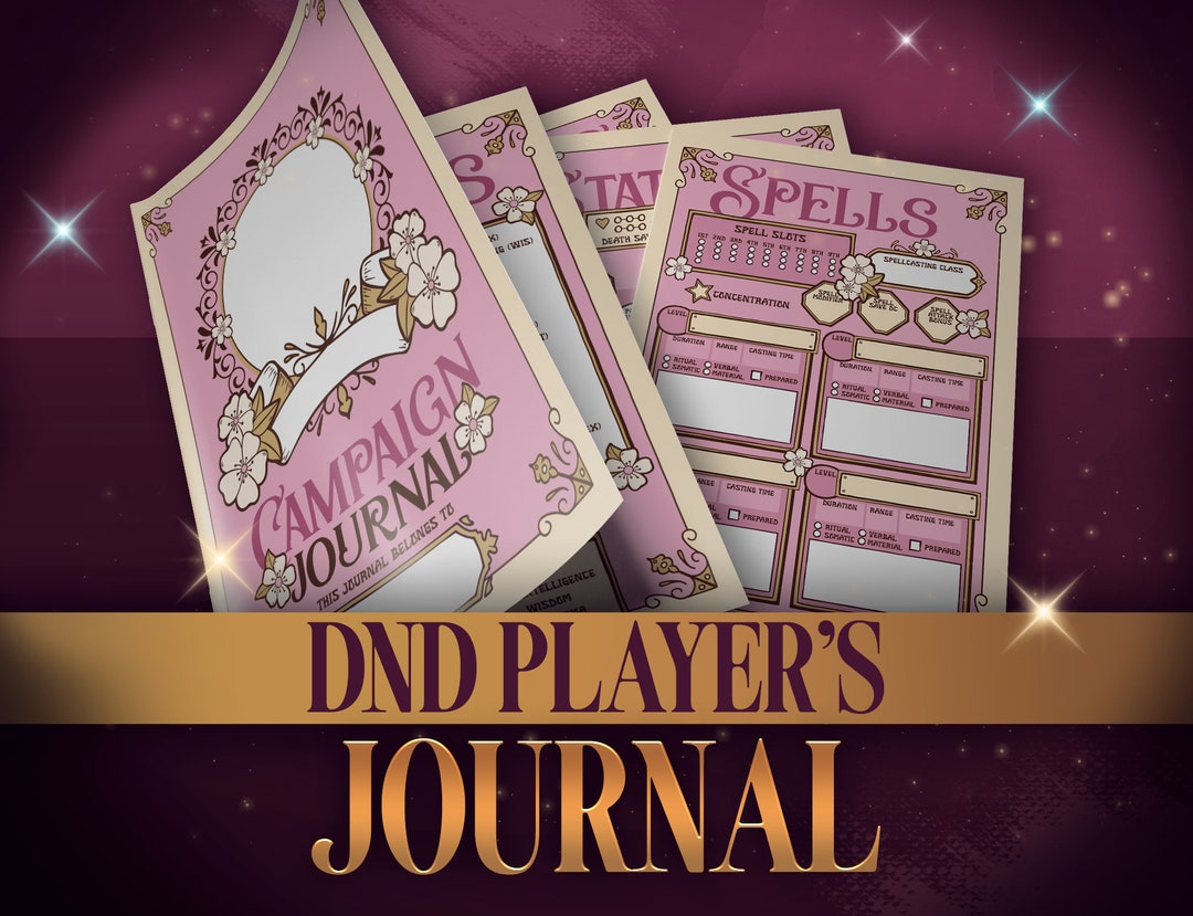 Dnd Campaign Notes.pdf Cherry Blossom Dnd Campaign Journal: Printable Character Sheets (PDF ...
