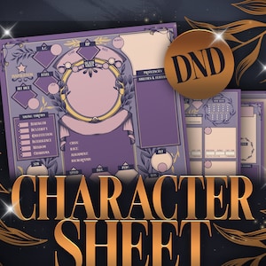 Scheda del personaggio floreale DnD 5E: gioco di ruolo stampabile e compilabile (download digitale)
