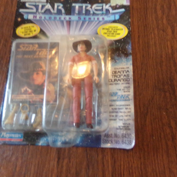 Playmates-1995- Star Trek the Next Generation- Holodeck Series- Deanna Troi as Durango in Western Attire- 5" Action Figure-NIB!