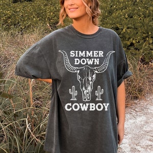 Comfort Colors Cowboy Shirt Nashville Tee Western Clothes Country Concert Shirt Western Graphic Tee Bull Skull Country Music Tee Cowboy Tee