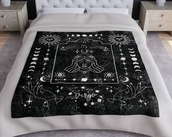 Virgo Blanket, Zodiac Throw Blanket, Horoscope Blanket, Astrology Gift, Virgo Gifts, Celestial Blanket, Astrology Blanket, Zodiac Gifts