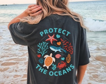 Protect The Oceans Shirt, Ocean Lover Gift, Save The Oceans, Marine Biology Shirt, Respect The Locals, Surfer Beach Shirt, Comfort Colors