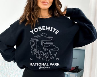 Yosemite National Park Sweatshirt National Park Crewneck Hiking Gifts Outdoor Shirt Yosemite Crewneck California Crewneck Travel Shirt