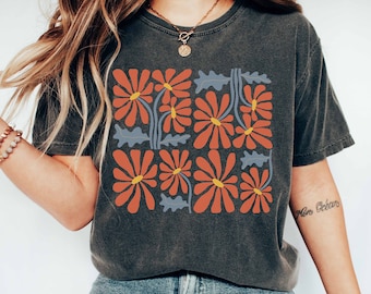 Retro Flowers Shirt, Botanical Shirt, Matisse Inspired Boho Wildflower Shirt, Flower Market Shirt, Floral Nature Shirt, Comfort Colors Shirt