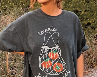 Comfort Colors Tomato Girl Summer Shirt, Farmers Market Shirt, Tomato Lover Gift, Gardener Shirt, Farmers Market Shirt, Trendy Summer Shirts