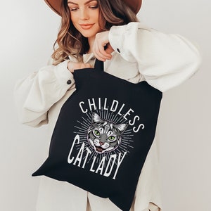 Childless Cat Lady Tote, Kamala Coconut Tote Bag, Childless Cat Ladies, Kamala Harris Tote, Democrat Tote, Madam President, Feminist Tote