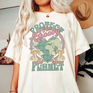 Mother Earth Shirt, Retro Earth Day, Environmental Shirt, Save Our Planet Gift, Climate Change Shirt, Activist Shirt, Comfort Colors® Shirt