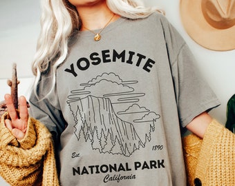 Yosemite National Park Shirt Comfort Colors California Shirt National Park Tee Hiking Gifts Outdoorsy Shirt Camping Shirt Travel Tee Nature