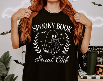 Spooky Book Club Shirt, Comfort Colors, Bookish Halloween Shirt, Horror Reader Shirt, Gothic Reader, Spooky Reading Shirt, Fall Books Shirt