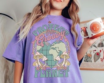 Mother Earth Shirt, Retro Earth Day, Environmental Shirt, Save Our Planet Gift, Climate Change Shirt, Activist Shirt, Comfort Colors® Shirt