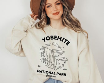 Yosemite National Park Sweatshirt National Park Crewneck Hiking Gifts Outdoor Shirt Yosemite Crewneck California Crewneck Travel Shirt