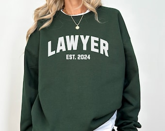 Custom Lawyer Sweatshirt, Law Student Gift, Law Student Crewneck, Lawyer Graduation Gift, Future Lawyer Gift, Law School Student Sweatshirt