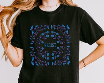 Comfort Colors Resist Crop Top, Resistance Boxy Shirt, Liberal Crop Top, Progressive Gift, Leftist Crop Top, Protest Boxy Crop Tops