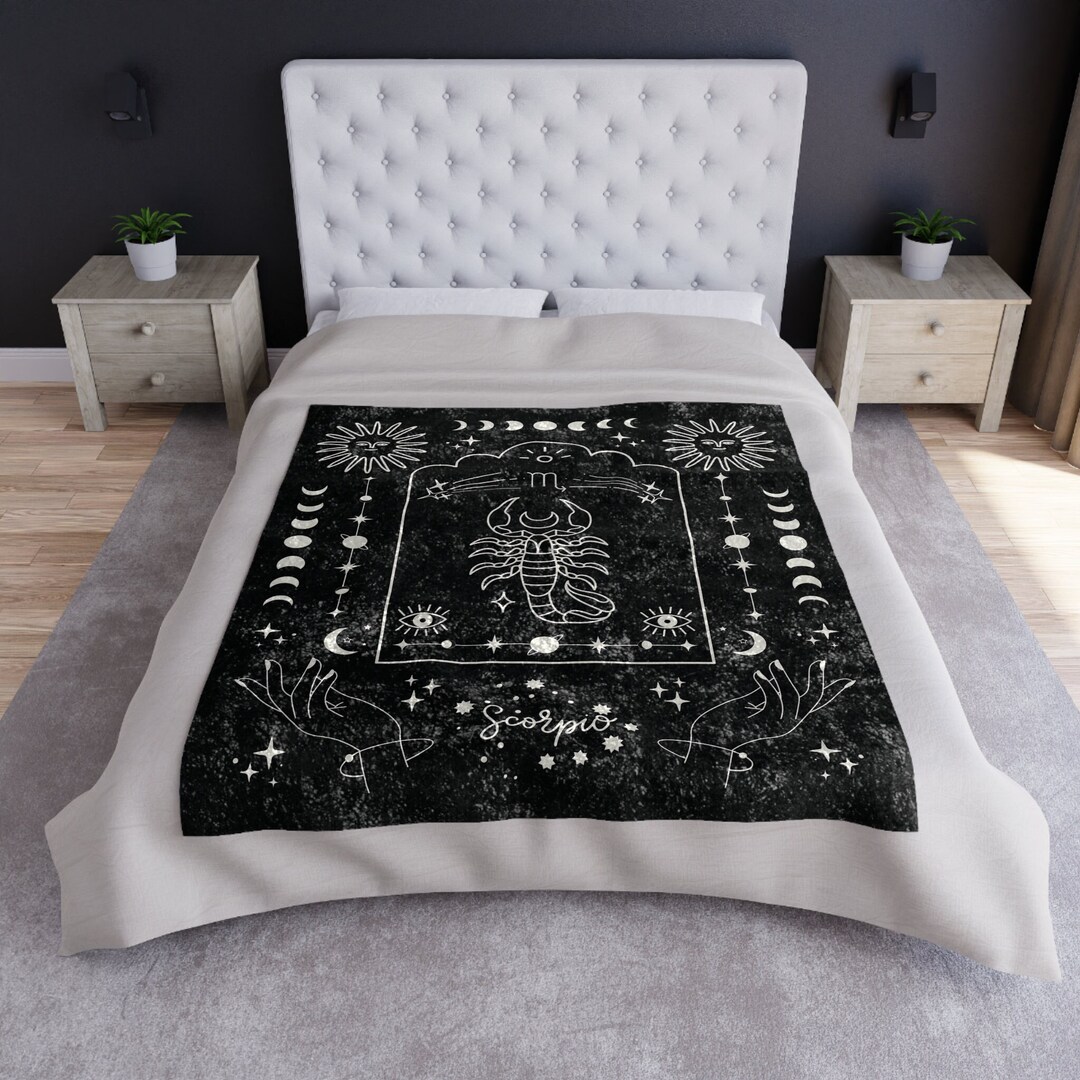 Scorpio Blanket, Zodiac Throw Blanket, Horoscope Blanket, Astrology