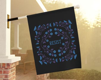 Resist Garden Flag, Protest Garden Flag, Resistance Yard Flag, Resist Fascism Garden Flag, Liberal Garden Flag, Leftist Garden Flag