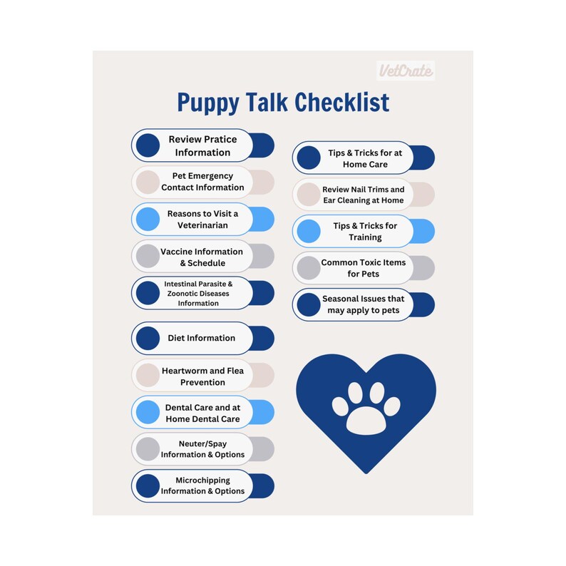 Puppy Care Guide Poster | Veterinary Clinic Educational Tool image 2