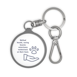 Veterinary KeyChain|Veterinary Technician|Vet Tech|Veterinary Nurse|Vet Nurse|Veterinary Medicine|Vet Med Gift|Veterinarian|Vet Assistant
