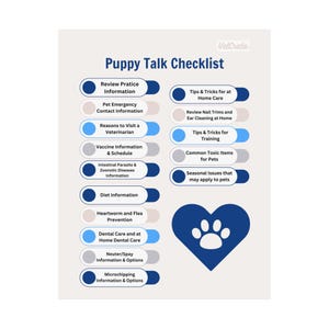 Puppy Care Guide Poster | Veterinary Clinic Educational Tool image 1