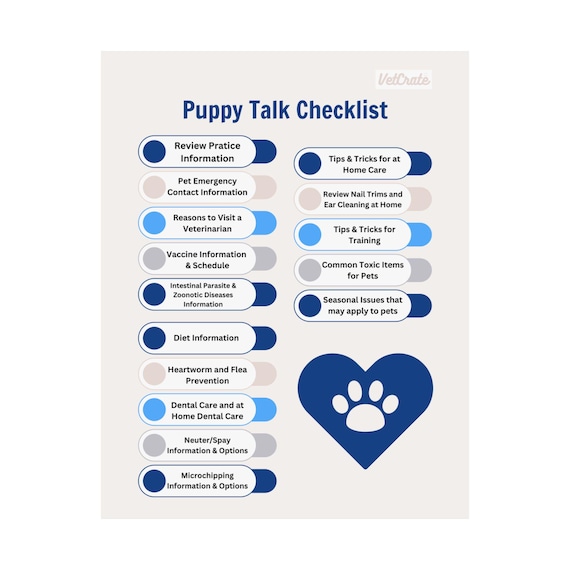 Puppy Care Guide Poster | Veterinary Clinic Educational Tool