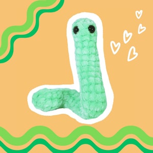 Posable Worm Plushie! _______________ mini crochet worm doll
