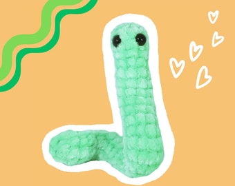 Posable Worm Plushie! _______________ mini crochet worm doll