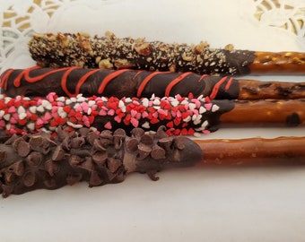 Gourmet Chocolate covered Pretzel Rods