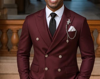 メンズスーツ メンズ バーガンディ フォーマル ファッション スリム