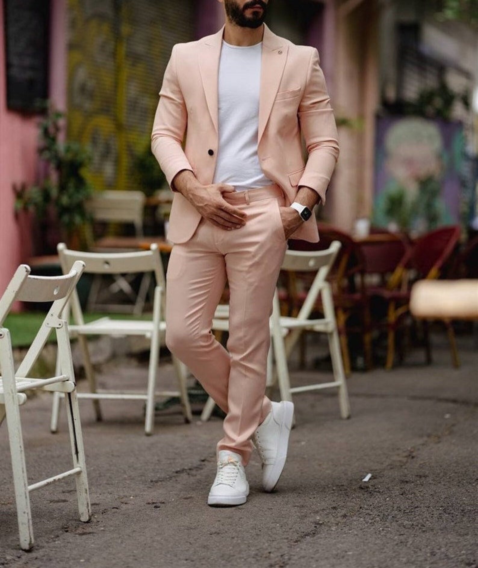 Mens Luxurious Suits Peach Suits for Men Wedding Dinner Suits Etsy