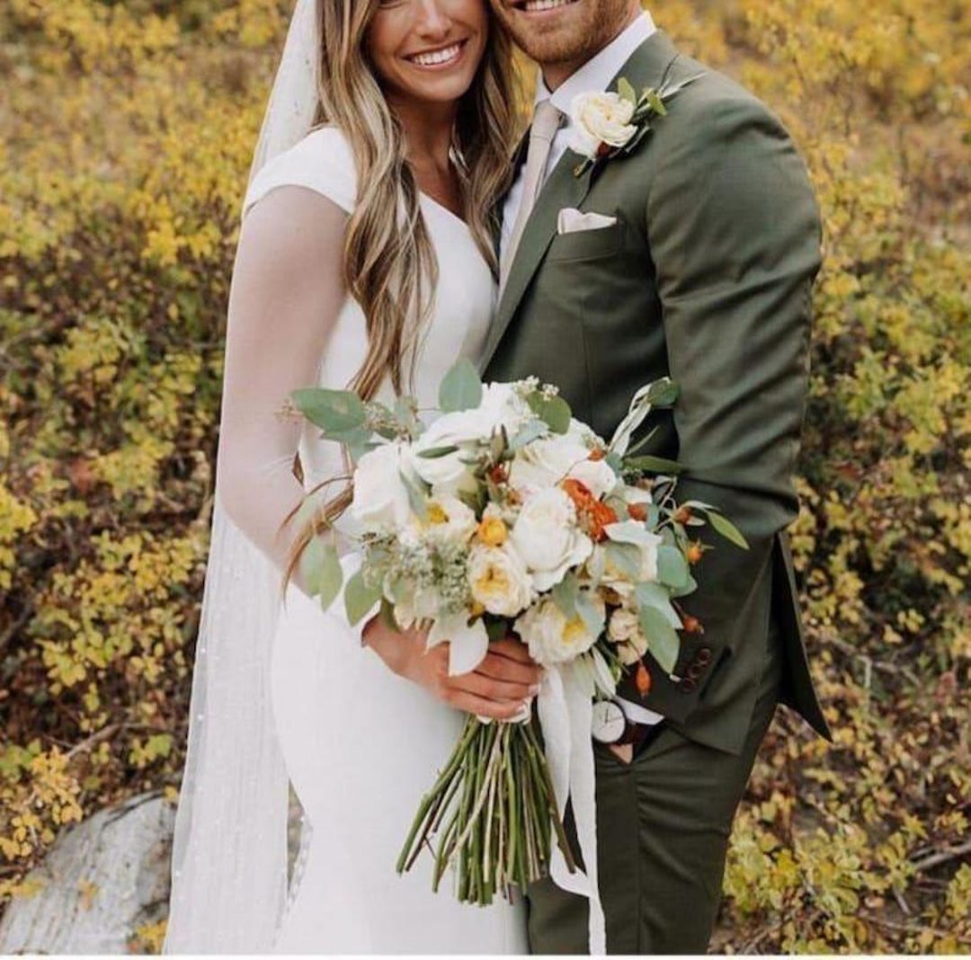 White Wedding Groom Suit Two Piece Slim Men Suit main image 0