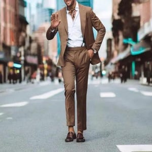 Luxe Tailored 2 Piece Suit, Modern Suit, Slim Fit Suit, Men’s Party wear Suit, Blazer and Pants Set, Wedding Men Suit,