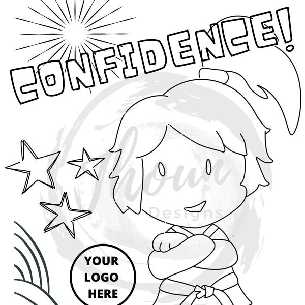 Girl Confidence Martial Arts coloring page