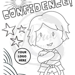Confidence Karate Boy Coloring Page