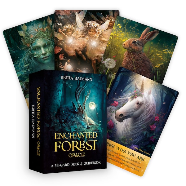 Oracle de la forêt enchantée : un jeu de 58 cartes et un guide de Britta Baumann