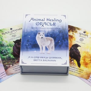 Oráculo de curación de animales: 54 cartas de oráculo y guía de Britta Baumann