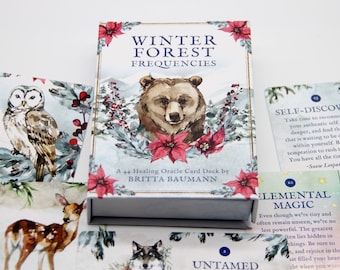 Winter Forest Frequencies: A 44 Healing Oracle Card Deck by Britta Baumann