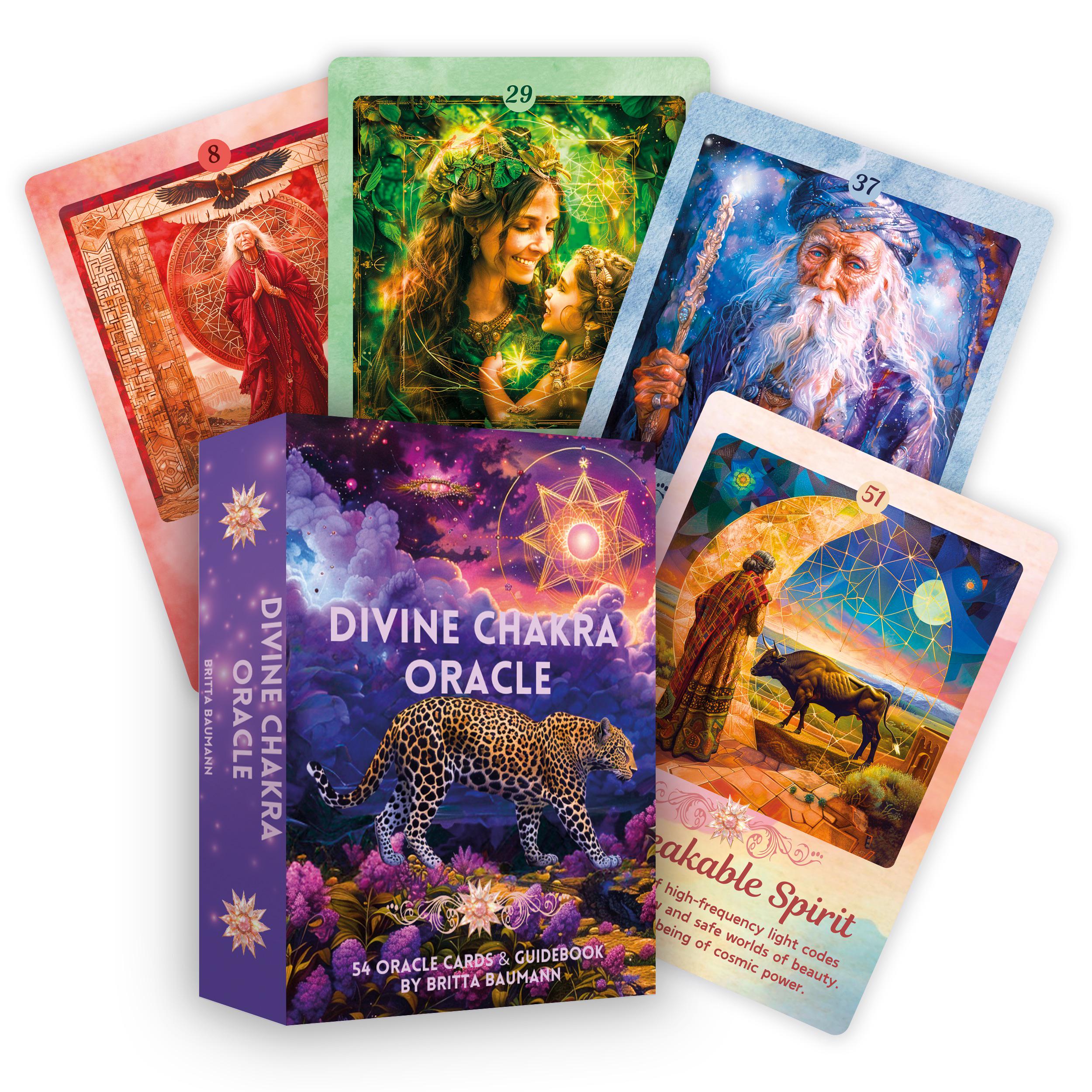 Divine Chakra Oracle: A 54-card Deck & Guidebook by Britta Baumann