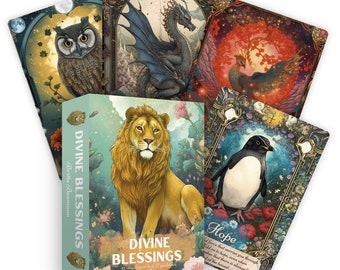 Divine Blessings: A 52-Card Deck & Guidebook by Britta Baumann