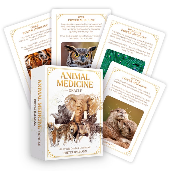 Animal Medicine Oracle: A 44-Card Deck & Guidebook by Britta Baumann