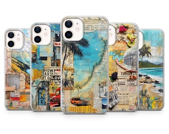 Travel Phone Case Adventure Map Cover fit for iPhone 17 Pro Max, 16e, 15, 14, 13 & Samsung S26 Ultra, S25 FE, A57, A56, Pixel 10, 9A