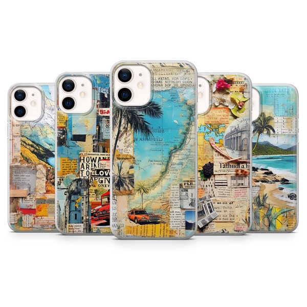 Funda para teléfono de viaje Funda con mapa de aventuras apta para iPhone 15 Pro Max, 14 Plus, 13, 12, 11, XR, XS y Samsung S23, S22, A54, A53, Pixel 8, 7