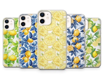 Lemon Phone Case Summer Citrus Cover fit for iPhone 17 Pro Max, 16e, 15, 14, 13 & Samsung S26 Ultra, S25 FE, A57, A56, Pixel 10, 9A