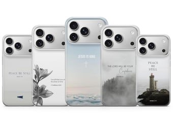 Christian Bible Verse Phone Case, Jesus Quote Cover for iPhone 17 Pro Max, 16e, 15, 14, 13 & Samsung S26 Ultra, S25 FE, A57, A56, Pixel 10