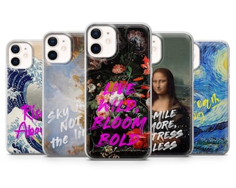 Art Painting Phone Case Inspirational Quote Cover for iPhone 17 Pro Max, 16e, 15, 14, 13 & Samsung S26 Ultra, S25 FE, A57, A56, Pixel 10, 9A