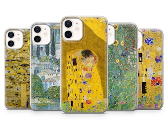 Gustav Klimt Case, Fine Art Cover, The Kiss fit for 17 Pro Max, 16e, 15, 14, 13 & Samsung S26 Ultra, S25 FE, A57, A56, Pixel 10, 9A